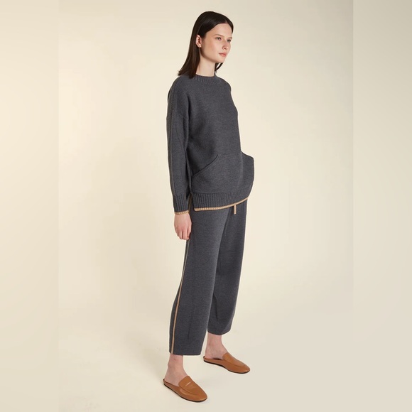 Oyun Pants - Oyun Studio Women Medium 100% Merino wool easy fit cropped joggers loungewear